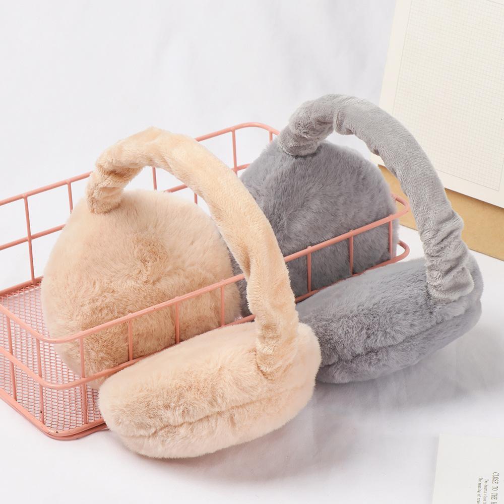 Adjustable Autumn And Winter Foldable Women Earmuffs Solid Color Earflaps Ear Cover