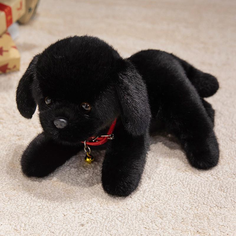 Soft Labrador Plush Doll With Bell Collar Decoration For Children And Nap Time