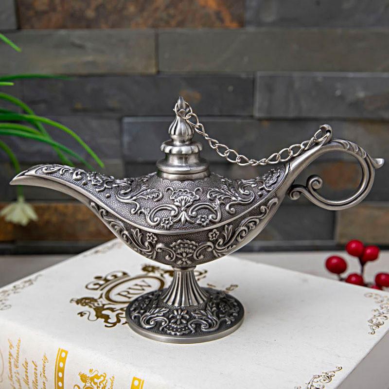 Vintage Legend Lamp Magic Genie Wishing Light Pot Classic Home Tabletop Decor Crafts Display Birthday Gift Wedding Christmas
