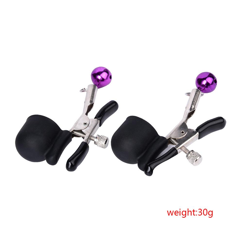 Female Flirting Massage Teaser Metal Nipple Clamp Bell Vibration Adult Sex Sex Product Massager