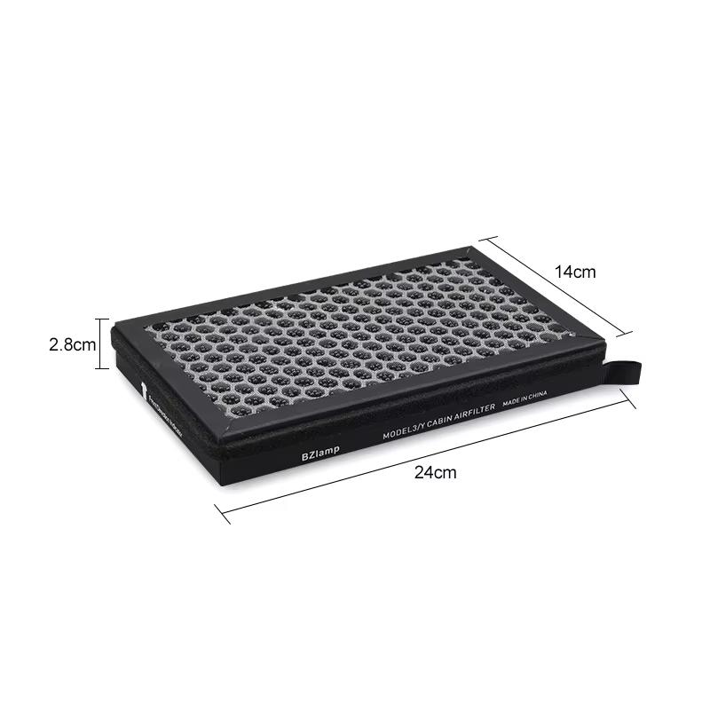 For Tesla Model 3 Model Y 2pcs Carbon Activated HEPA N98 Air Filter PM2.5 Conditioner Replacement Car Accessories