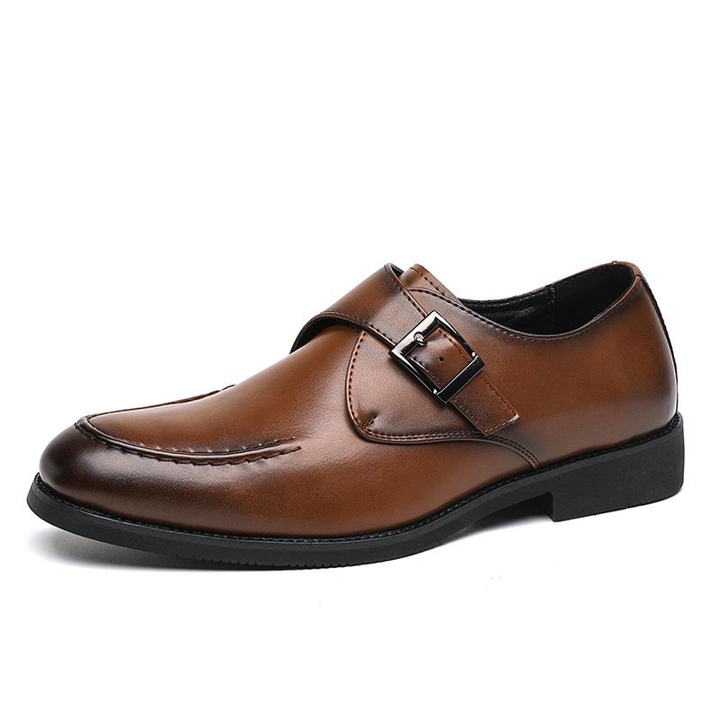 Men s Large Size Leather Loafers - Formal & Casual Office Shoes 43 коричневый