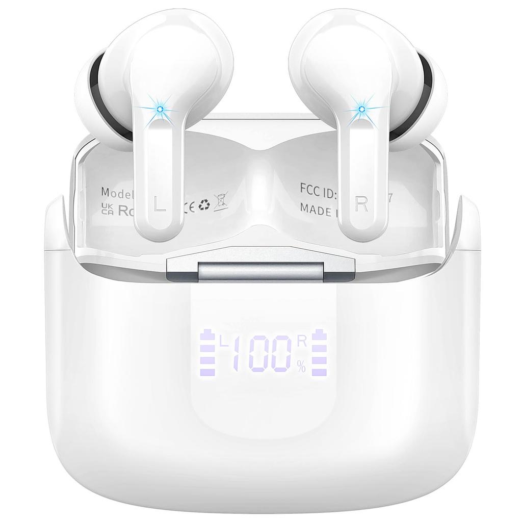 2024 Wireless Bluetooth Up To 42 Hours of Dual Bluetooth ENC Noise LED IPX7 Touch Compatible with Japanese Instruction Manual Included Earbuds,