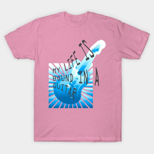 T-Shirt Damen Mein Leben ist in einer Gitarre gebunden Harajuku Print Kawaii T-Shirt Sommer Kurzarm Damen T-Shirt Top Tee
