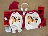 Korean Style Color Block Parent-Child Sweatshirt: Festive Crew Neck for Family of Three or Mother-Daughter Outfits.