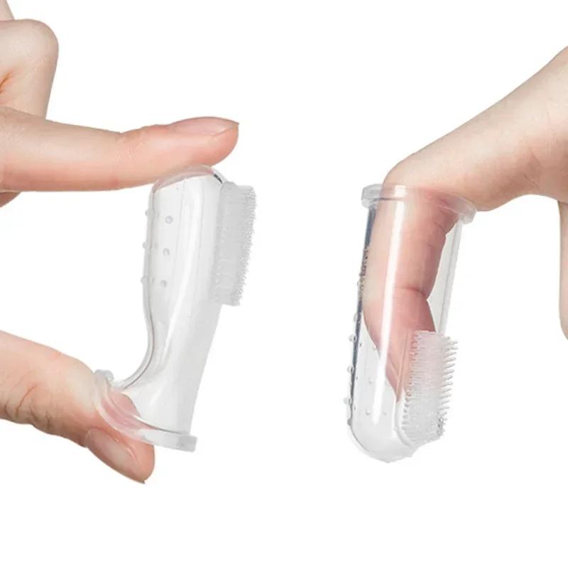 Pet Toothbrush Dog Bad Breath Tartar Cleaning Cats Teeth Care Toothbrush Silicone Soft Finger Cuff Dog Accessories Pet Supplies