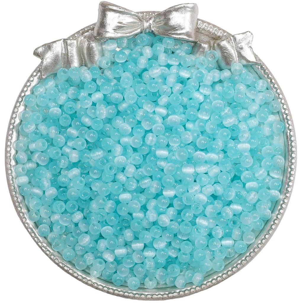 4mm High-Quality Glass Cat's Eye Seed Beads for Handmade DIY Jewelry and Accessories.