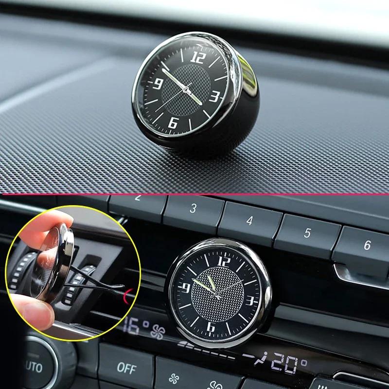 

Car Luminous Clock Air Vent Clip Watch Auto Interior Ornament Automotive Automobile Stick-on Digital Clock Display Ornament чёрный