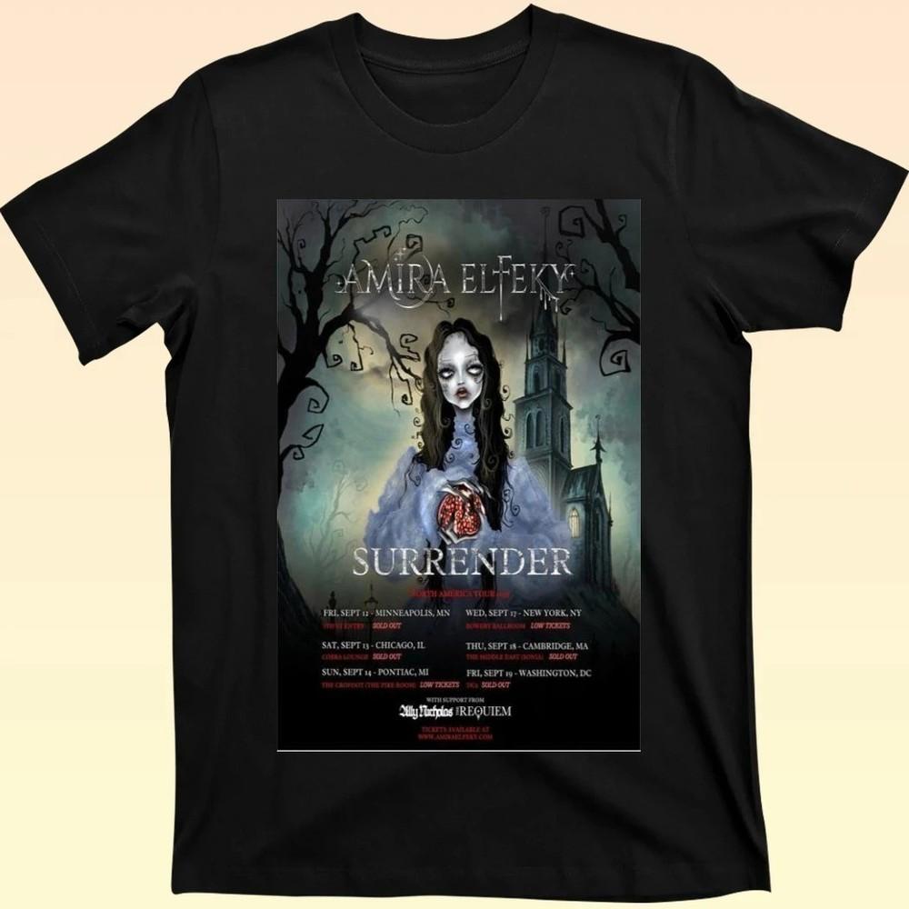

Amira Elfeky Surrender North America Tour 2025 T-Shirt – Gothic Concert Tee 4XL