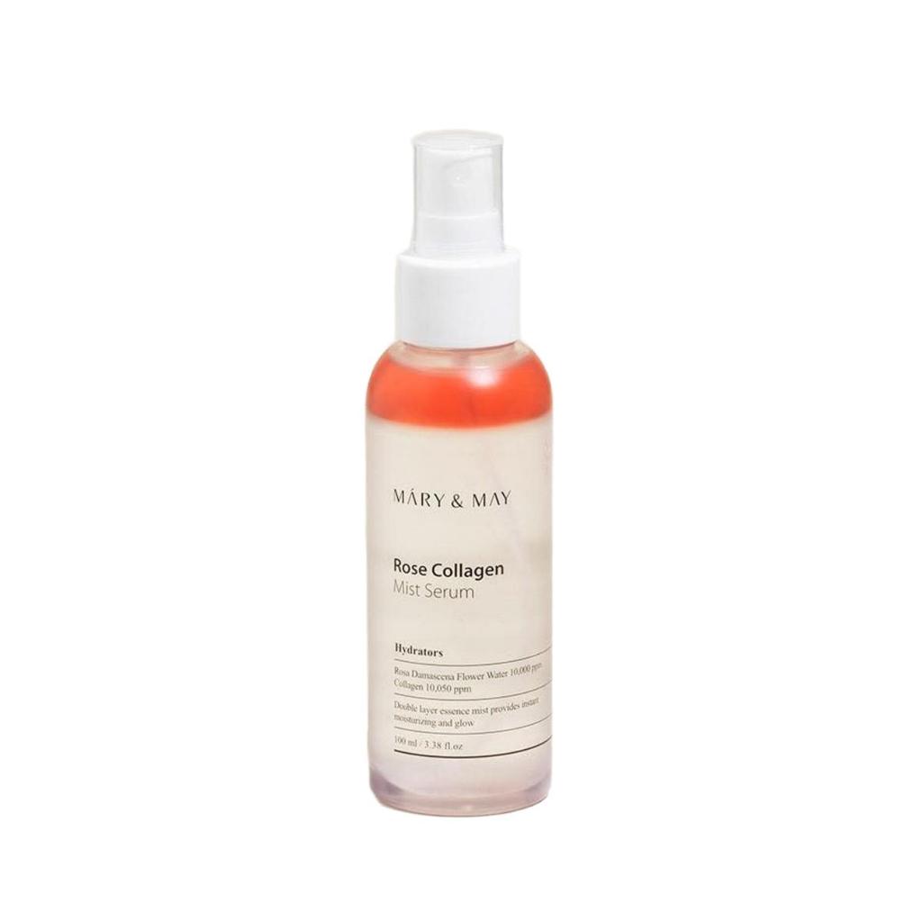 Mary&May Rose Collagen Mist Serum 100ml (Strahlende Schicht- & Straffende Gesichts-Spray-Essenz)