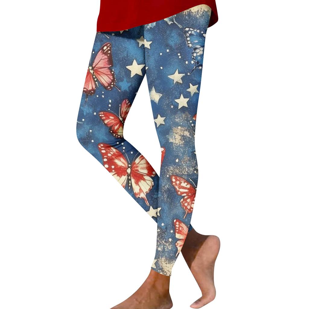 Pantaloni Casual Stampati a Gamba Dritta Moda Donna Pantaloni Yoga Stampati Slim per Esterno