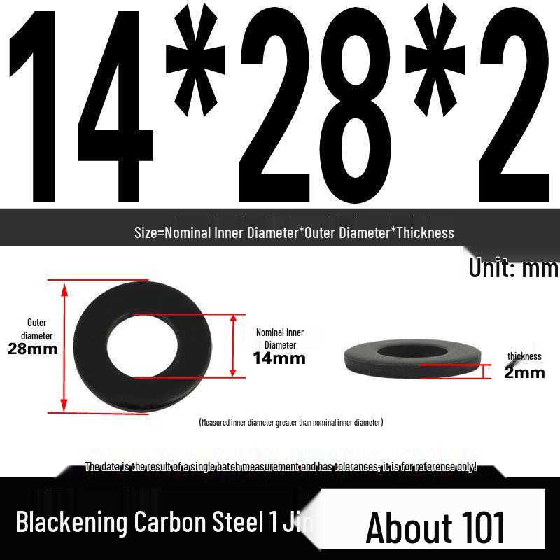 Blackened Thickened Oversized Metal Washer
