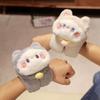 Cat Animal Slap Snap Wrap Wristband Plushies Cat Bracelet Plush Toy  New Year Gift
