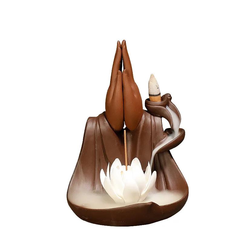 Big Size Buddha Backflow Incense Burner Ceramics Sandalwood Incense Sticks Big Bergamot for Home Decor Ornaments