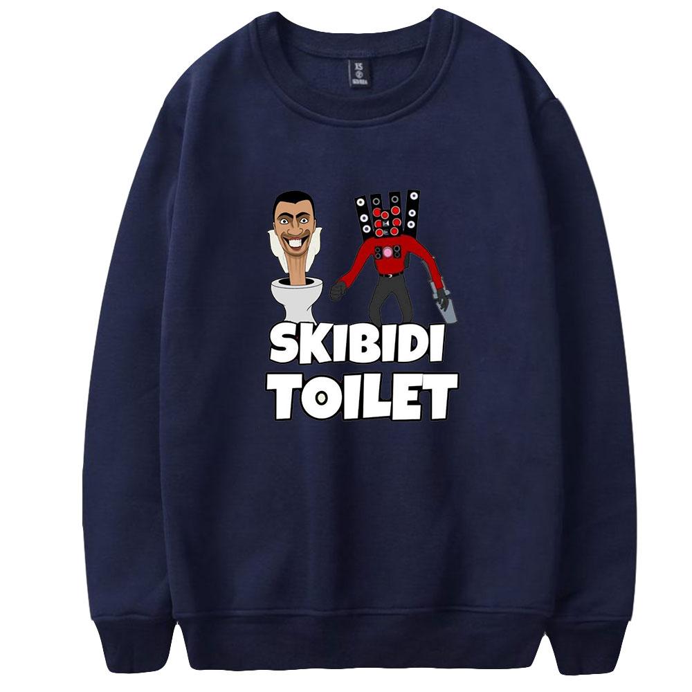 Autumn Men's Sweater Pullover Skibidi Toilet Anime Printed Round Neck Sweater Men's Fashion Long Sweatshirt Tops