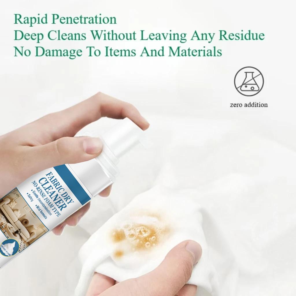 Fabric Sofa Foam Dry Cleaner Multi-Functional Cleaning Solution Clothing Stain Remover for Carpet Curtain No Water Needed Agent