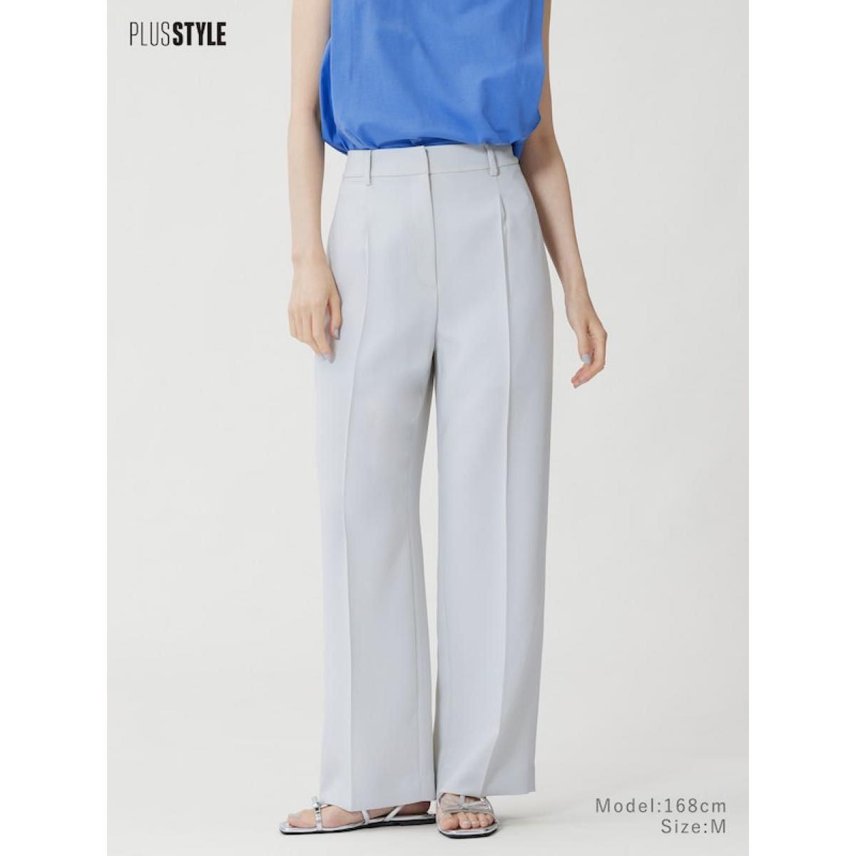 PLST wide pants (double cross) light gray