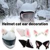 Plush Ear Helmet Decoration With Bell Bowknot Multiple Ski Colors Cute Accessories Helmet Ornament Helmet Motorcycle V2t7