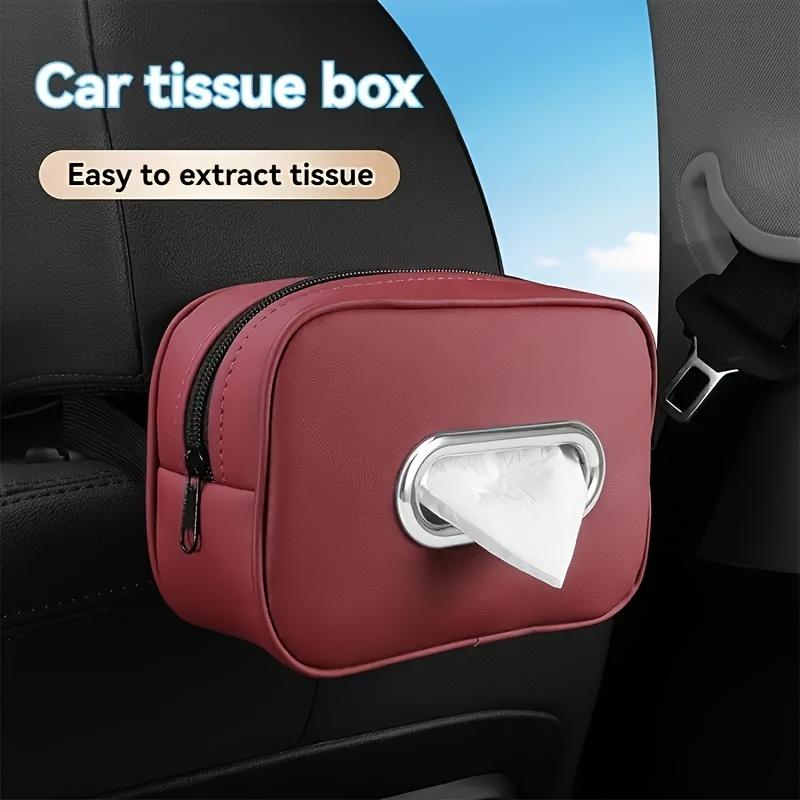 Cross Border New Backrest Hanging Car Paper Box, High-end Armrest Box, Napkin Paper Hanging Bag, Car Tissue Box