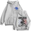 Anime JoJo Bizarre Adventure STEEL BALL RUN Johnny Joestar Mikiny na zip Pánské Dámské Oblečení Mikina na zip Bunda Streetwear