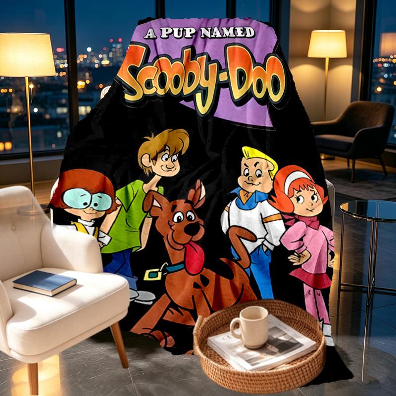 Scooby Print Blanket - Soft & Comfortable, for Bedroom, Travel, Sofa, Home Decoration - Birthday Christmas Gift for Friend
