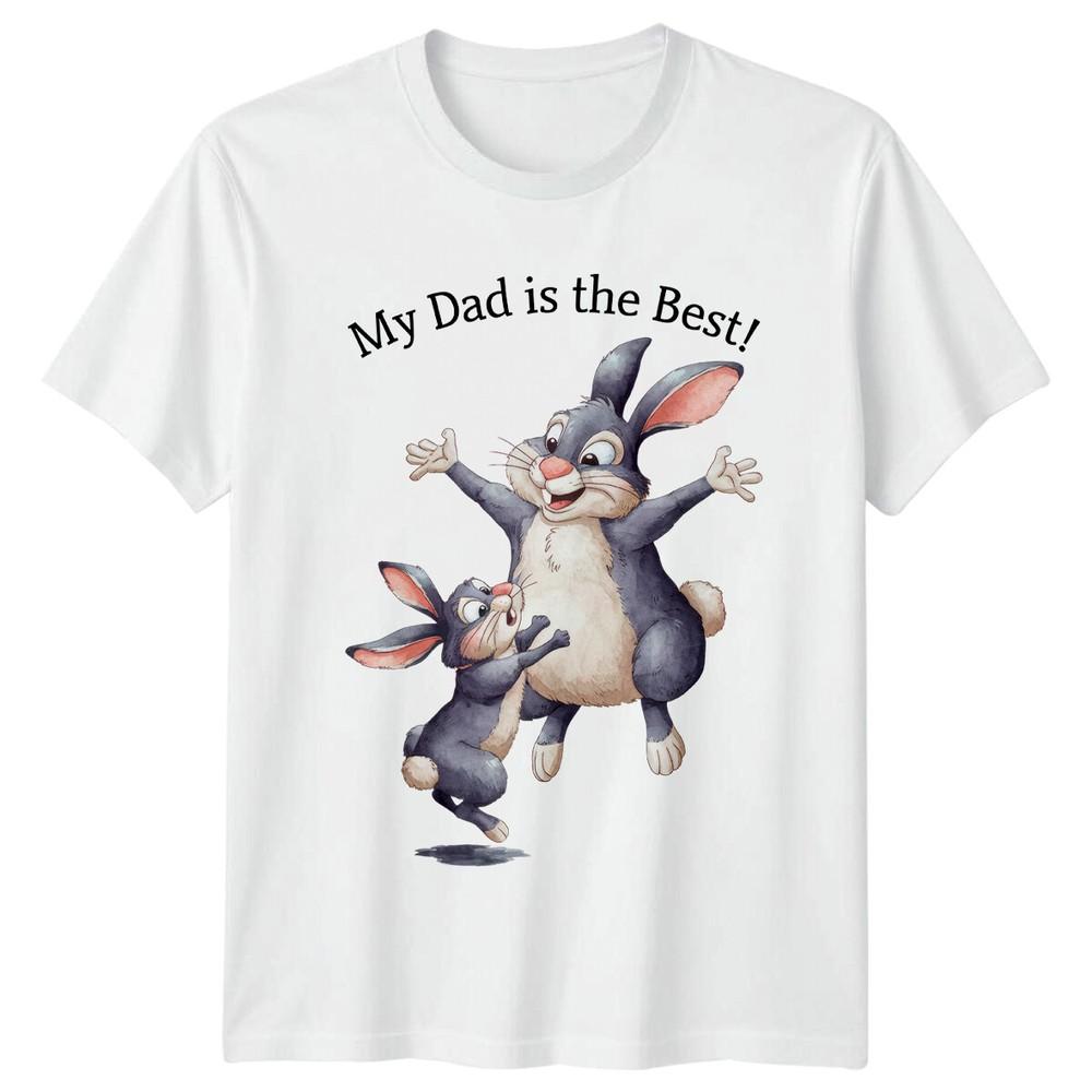 My Dad Is The Best Rabbit Fathers Day TShirt Bunny Tee S