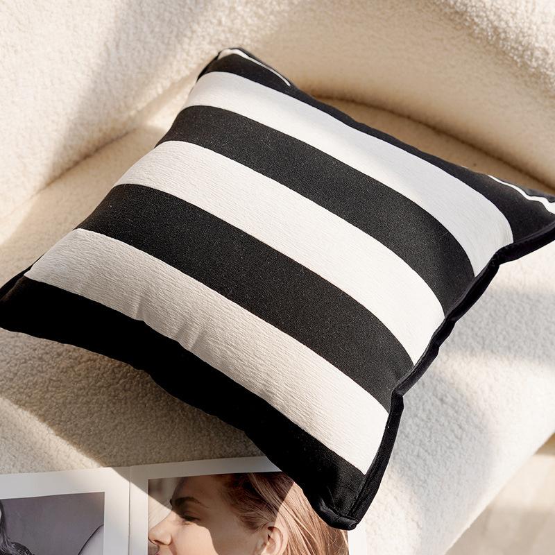 Kissenhülle 45x45 Schwarz Weiß Farbe Kissen Dekorative Kissenhülle für Sofakissen Luxus Dekoration Zuhause