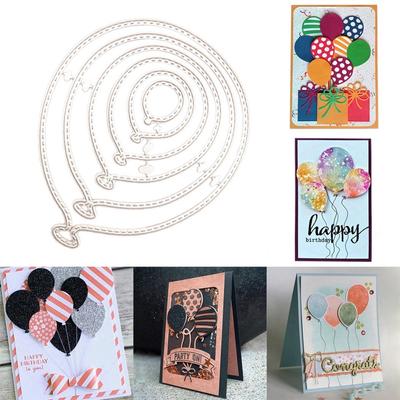 6KS/šarža Balóniky Kovové vyrezávacie matrice Šablóny vysekávané Scrapbooking Remeselné pečiatky