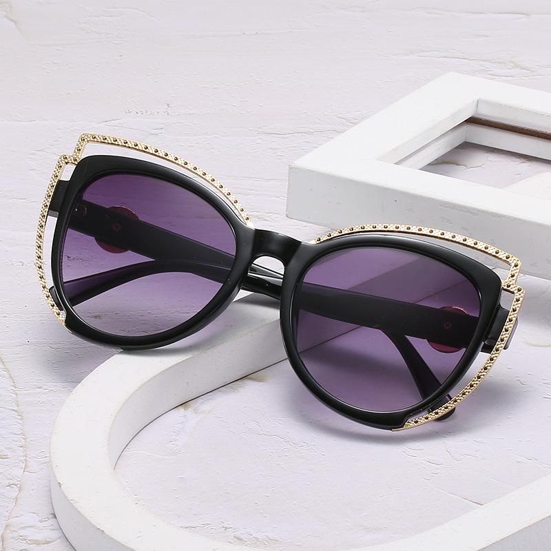 JYL TS Sunglasses Cat Eye Metal Decor Women UV/8316