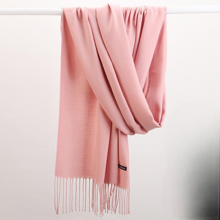 Fashion Tassels Women Scarf Shawls And Wraps Lady Designer Solid Female Hijab Stoles Long Pashmina Foulard Head Scarves