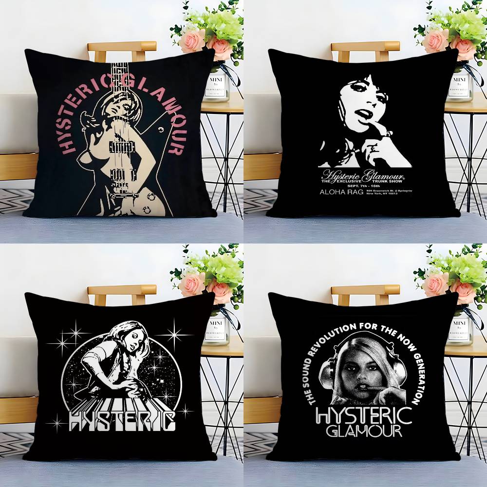 HHystericS GGlamour Pillow Case Plush Fabric Soft Double Sided Print Sofa Cushion Cover Throw Pillow Covers