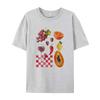 Vintage Cute Fruit Wine Printed Graphic Tees Women Oversized Y2k Aesthetic Foodie TShirts Grunge Streetwear Top FeUnisex Clothing