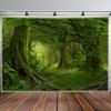 Enchanted Forest Tree Tapestry Lush Green Nature Wall Hanging for Bedroom Living Room