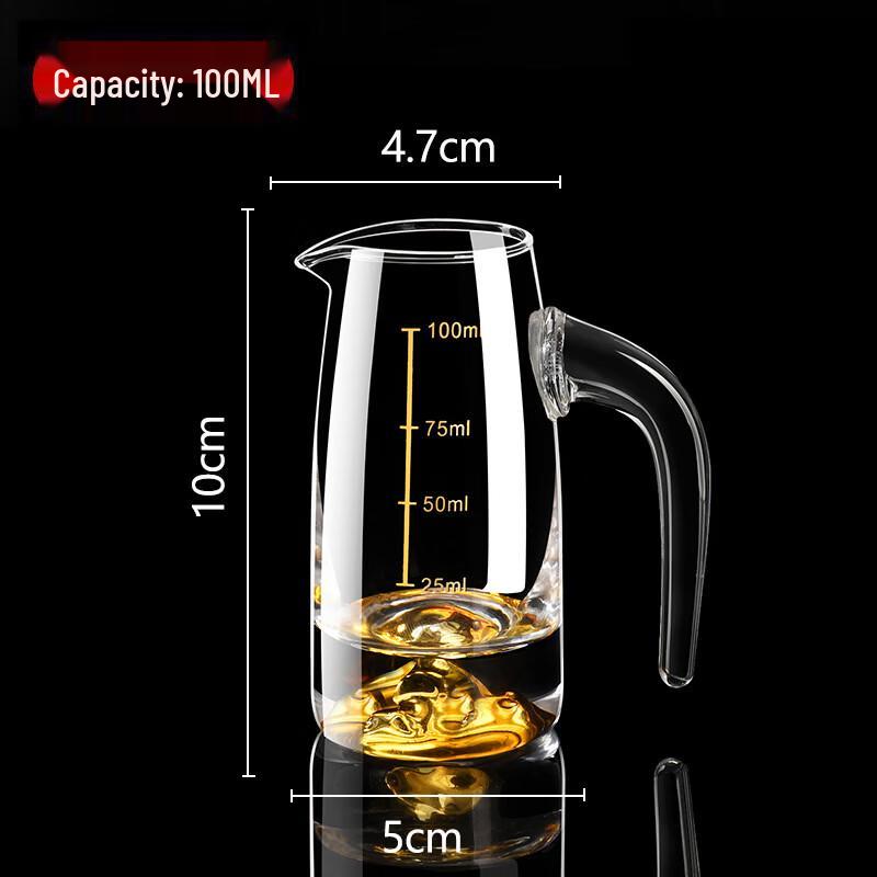 

Thickened Glass Liquor Dispenser with Handle and Scale