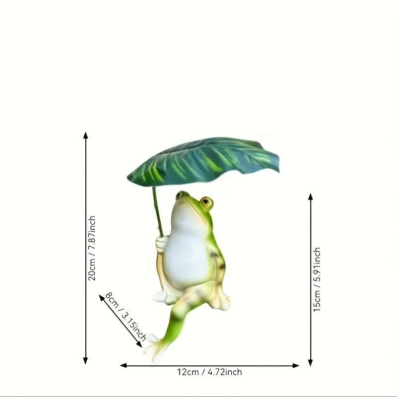 

Очаровательная садовая статуя лягушки с зонтиком - Деревенский смоляной уличный декор, Идеально подходит для патио или террасы, Садовое украшение | Игривый дизайн лягушки зелёный