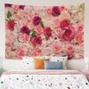 Floral Tapestry Fresh Rose Flower Tapestry Romantic Spring Tapestry Wall Hanging Art for Bedroom Living Room Dorm Home Decor