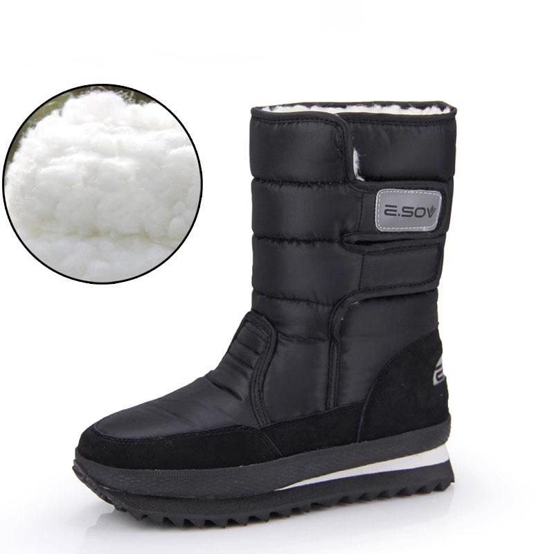 

Нескользящие водонепроницаемые зимние ботинки женские утолщенные хлопковые ботинки зимние мягкие зимние ботинки мужские 40 чёрный
