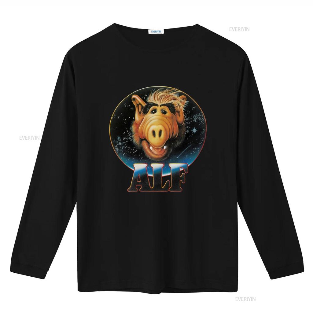 Alf Alien Lite T shirt Retro Sci Fi Character Print Casual Comfortable vintage Washed designer clothes Top For Everyday Wear