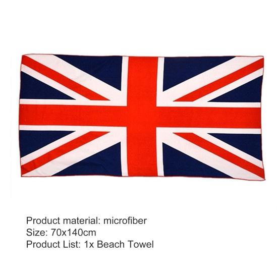 Strandtuch Super Weich Bequem Mikrofaser Wasseraufnahme UK Flagge Pooltuch für Zuhause