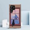 Black Cat Cartoon Cute Phone Case For Samsung Galaxy S24 S25 Edge S26 Ultra S22 S23 Plus S21 + S20 FE Soft TPU Back Cover Galaxy