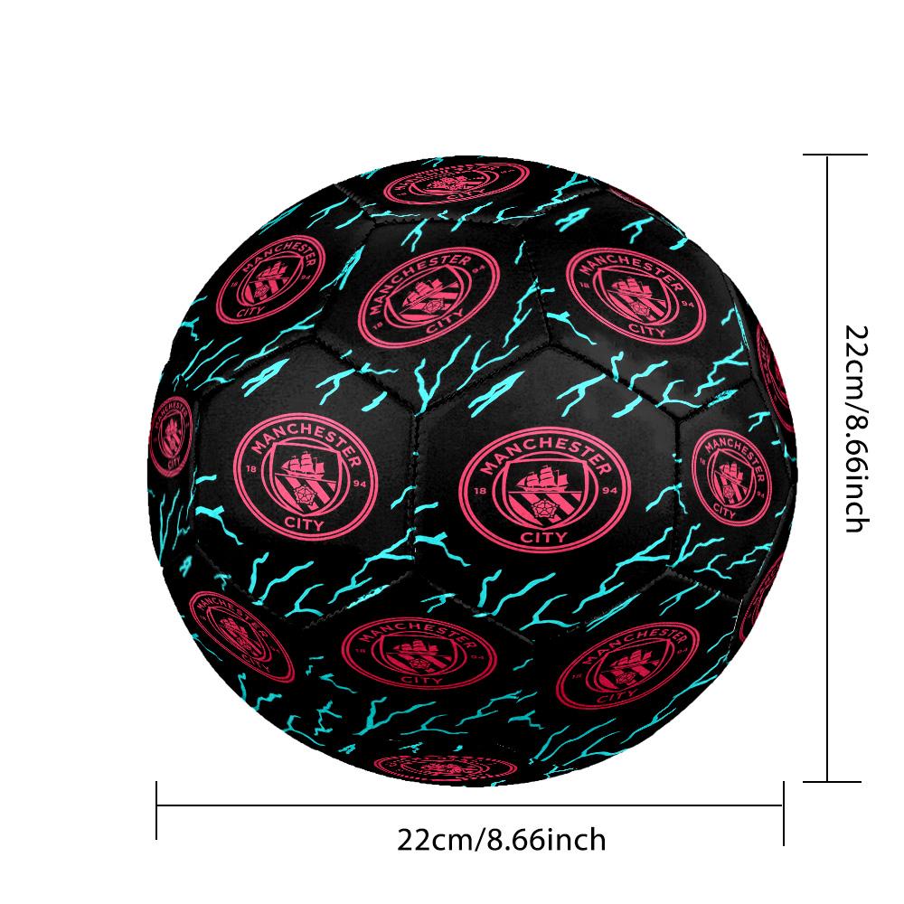 City Football Club Printed Size 5 Soccer Balls, High-Quality, Anti-Slip, Protective Football, A Unique Gift , Birthdays, Christmas Gifts