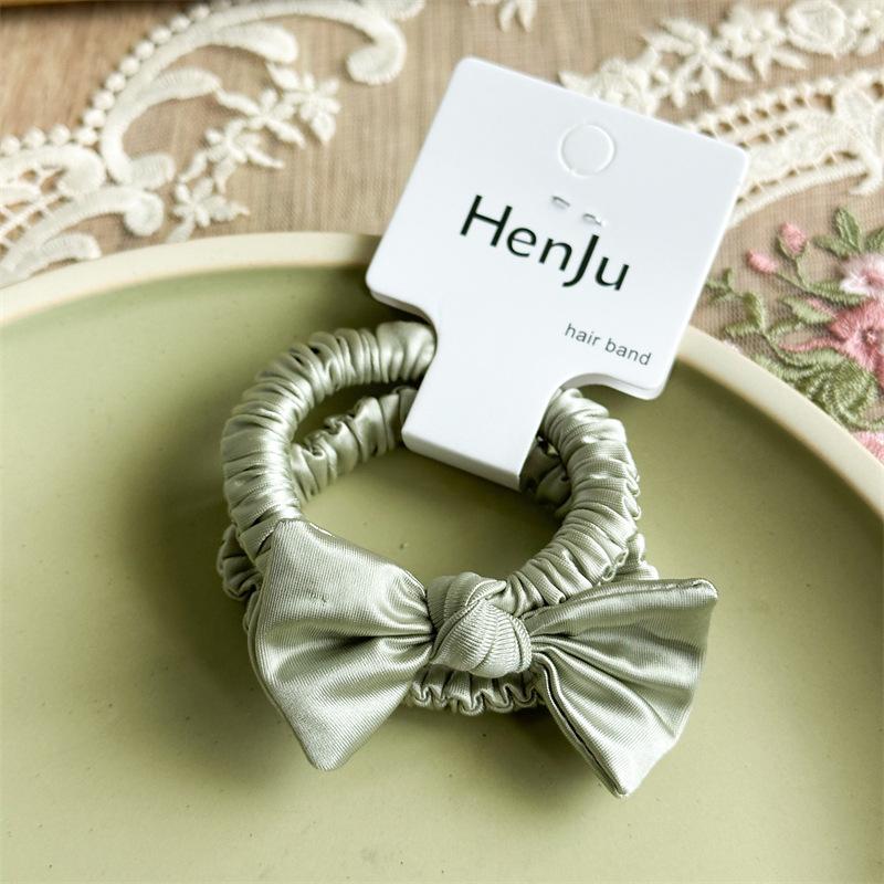 

Long Ribbon Hair Scarf With 3D Rose Flower Retro Elegant Hairstyle Accessory For Women Perfect For Chic Summer Outfits зелёный