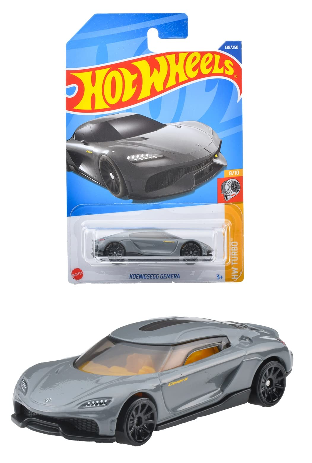 

Hot Wheels Basic Car Koenigsegg Gemera [от 3 лет] HHF19 Серый Мини