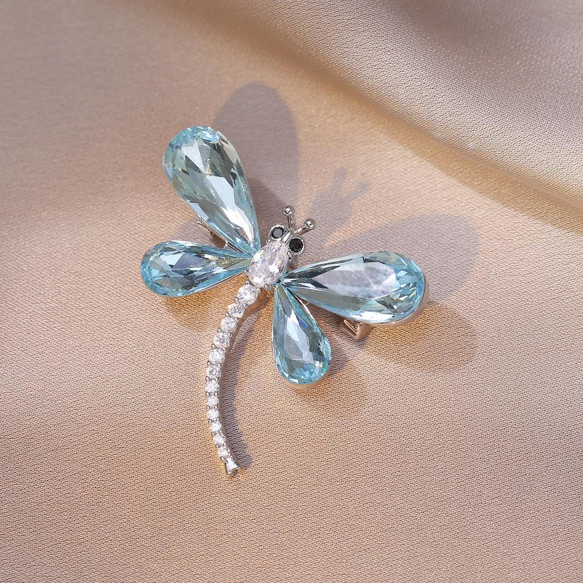 

Austrian Crystal Dragonfly Brooch for Women - Elegant Lapel Pin & Collar Decoration