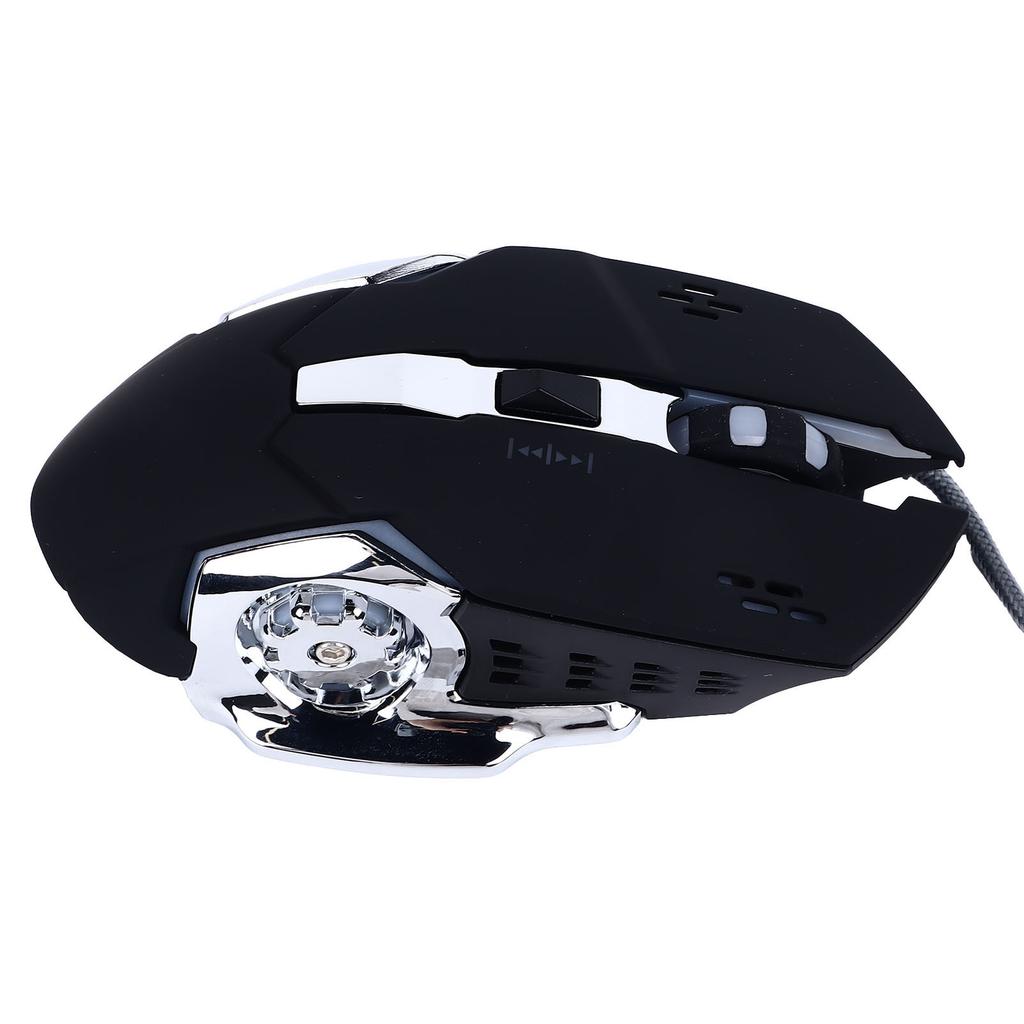 Wired Mouse Black High Sensitivity Ergonomic Design Quiet Stable Gaming Mouse for Computers Gaming Devices