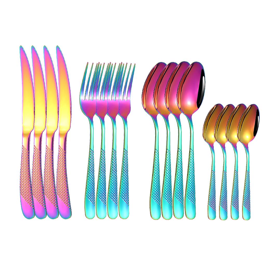 16Stainless Steel Star Suits High-grade Fine Steak Knife and Fork Dessert Spoon Coffee Spoon