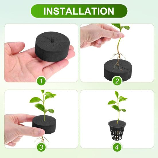 10 Stück Klonkragen Hydroponische Schwämme Wiederverwendbarer Schaumstoff DIY Kloner Einsätze Passend für Netztopfe für Klonmaschinen Pflanzenkeimung
