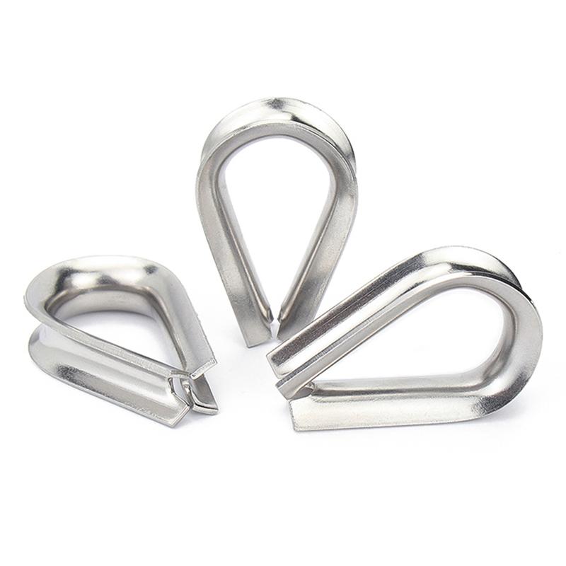 M2 M3 M4 M5-M6-M8-M10 304 Stainless Steel Cable Wire Rope Protective Sleeve  Chicke Riggingn Heart Ring Fixing Workpiece