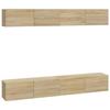 VidaXL Meubles TV muraux 4 pcs Chêne sonoma 100x30x30 cm 3114192