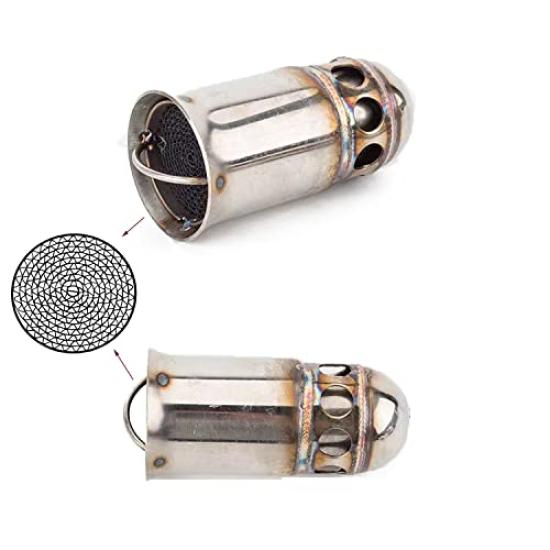 Set of 2 Motorcycle Inner Silencer Baffle Exhaust Volume Universal Motorcycle Catalyst Type Parts, Muffler, Adjustment, Silencer, (108 50.8mm)